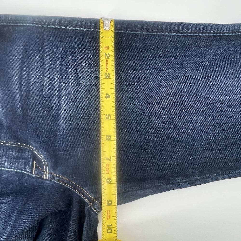 Seven 7 For All Mankind Jeans Skinny Bootcut Dark Wash Sz 26 Raw Hem Modified - Picture 8 of 16